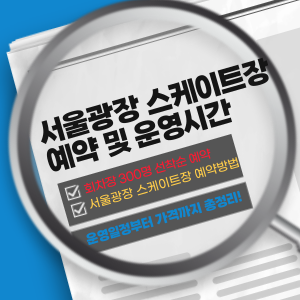 서울광장 스케이트장 예약 방법, 가격, 운영시간 2024 최신