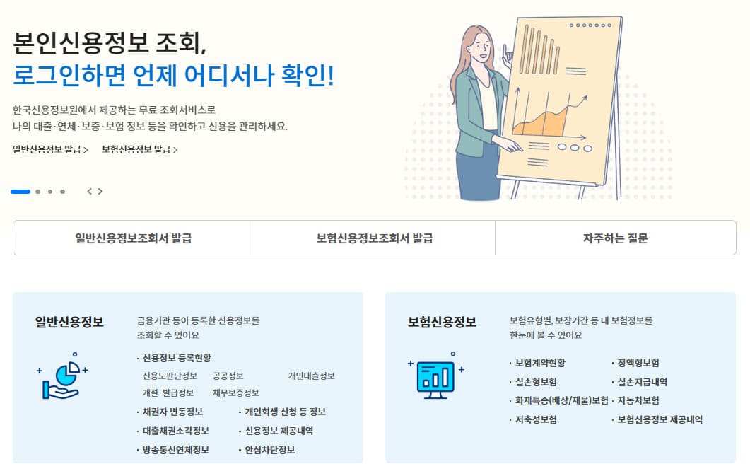 크레딧포유 홈페이지 바로가기 (www.credit4u.or.kr)